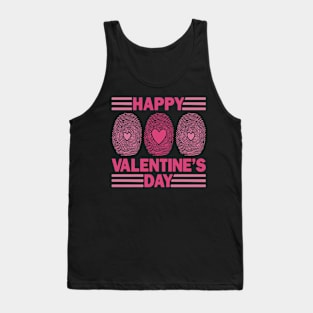 Happy Valentine's Day Fingerprints Tank Top